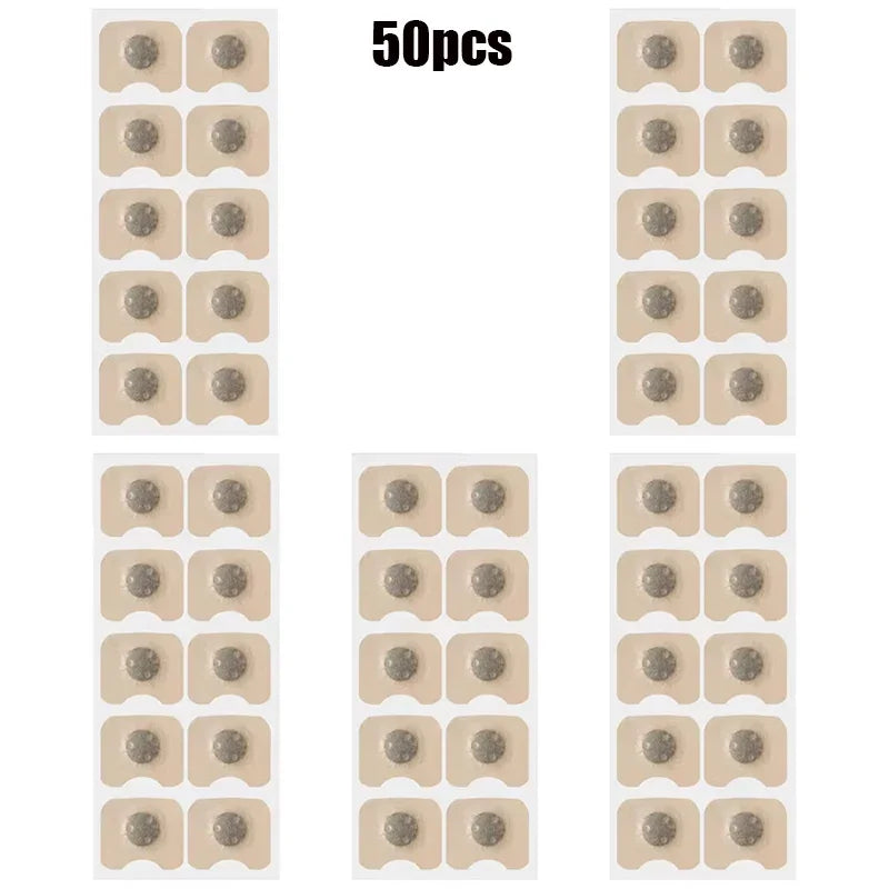 Set of magnetic nasal dilators in storage case, arranged neatly on a white background