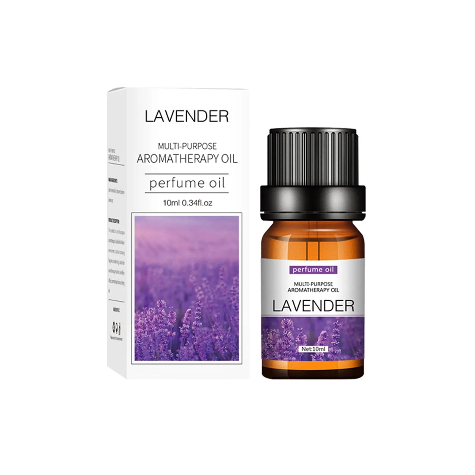 Set of flower and fruit essential oils in 10ml bottles arranged next to diffuser