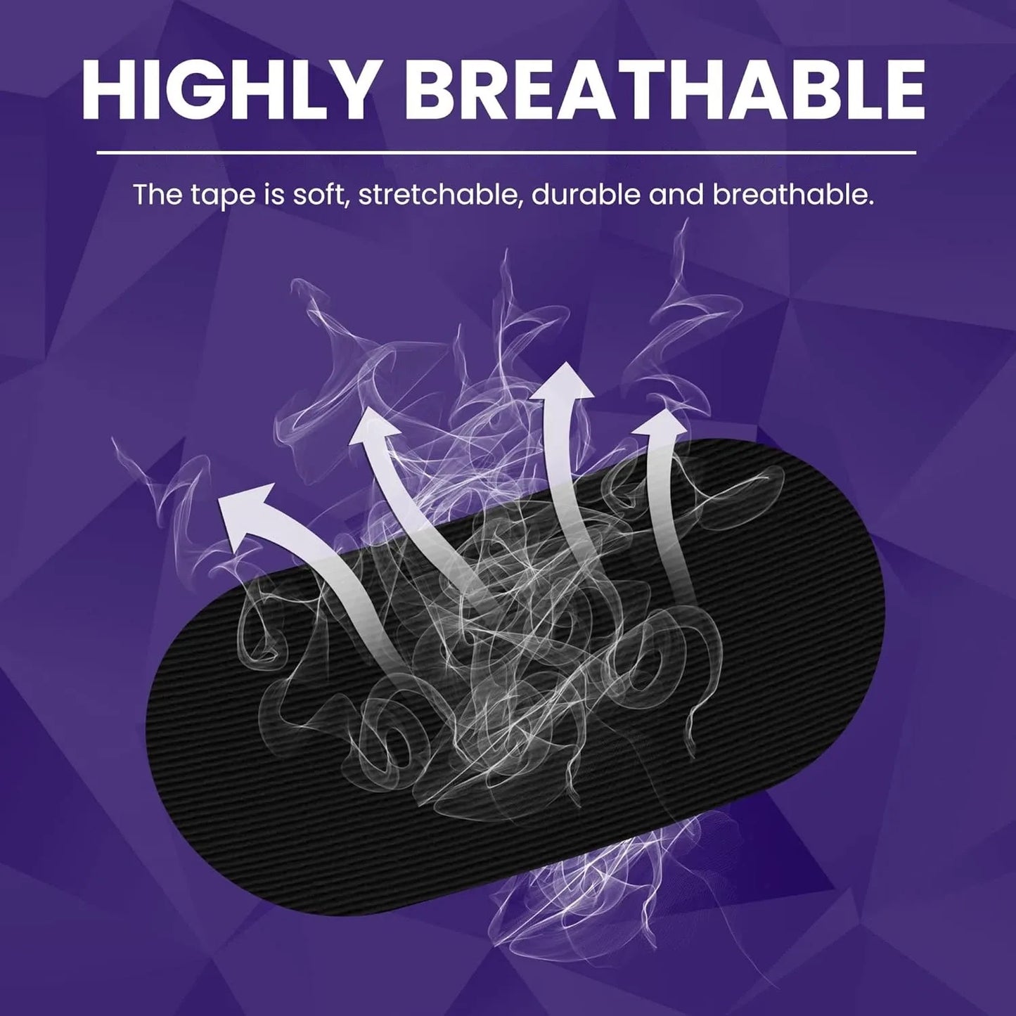Anti-snoring mouth tape strips laid out with packaging, shown on a nightstand