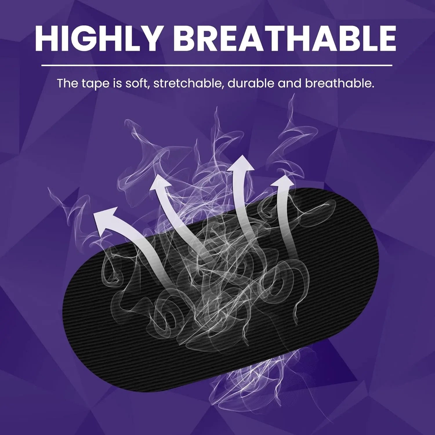 Anti-snoring mouth tape strips laid out with packaging, shown on a nightstand