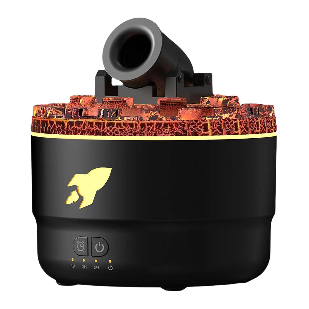 Volcanic Crack Cannons diffuser emitting a strong vertical mist with glowing light