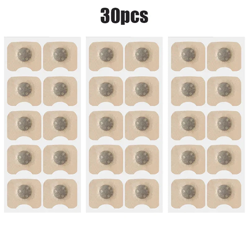 Set of magnetic nasal dilators in storage case, arranged neatly on a white background